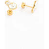 Snowman Stud Earrings, White - Earrings - 7