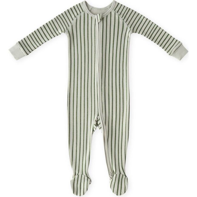 Ribbed Baby Sleeper, Stripes Away Evergreen
