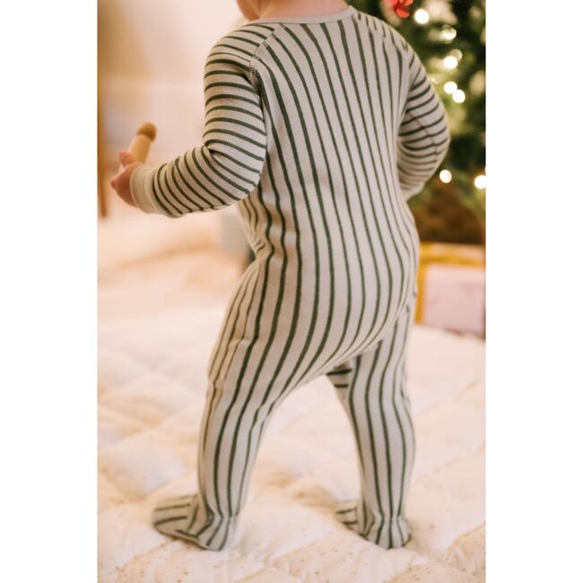 Ribbed Baby Sleeper, Stripes Away Evergreen