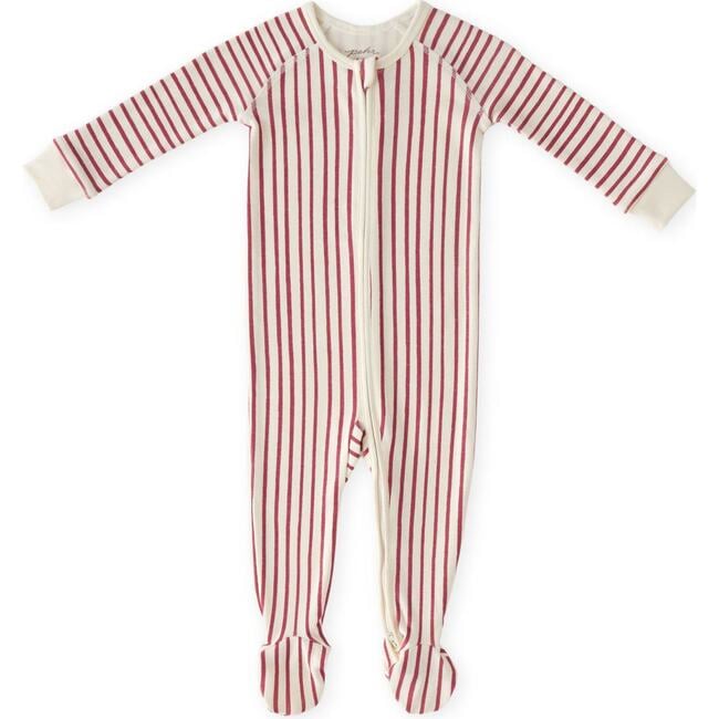 Ribbed Baby Sleeper, Stripes Away Berry