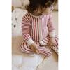 Ribbed Baby Sleeper, Stripes Away Berry - Pajamas - 2