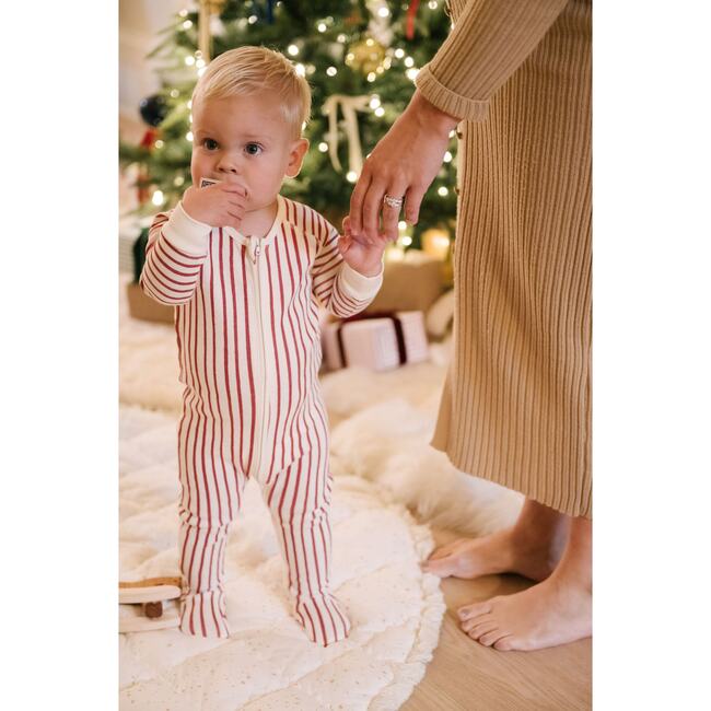 Ribbed Baby Sleeper, Stripes Away Berry - Pajamas - 5