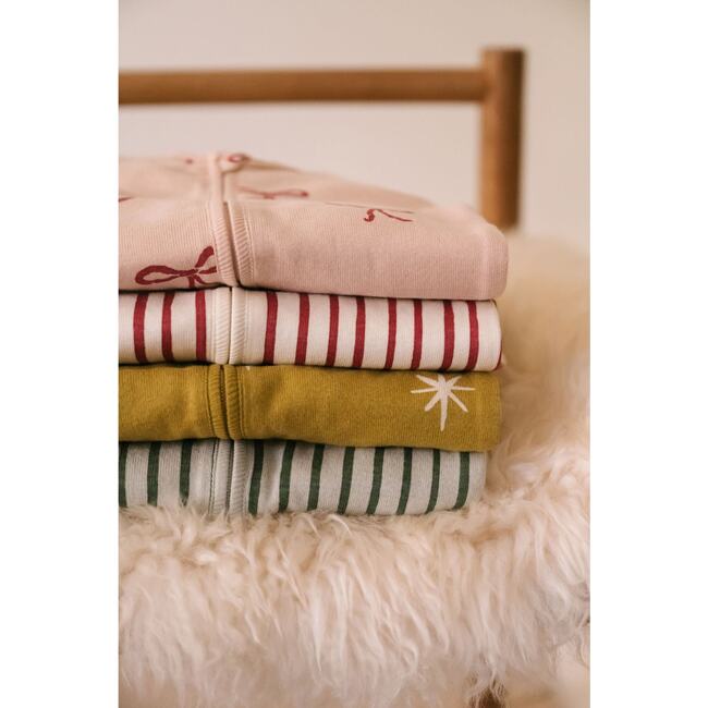 Ribbed Baby Sleeper, Stripes Away Berry - Pajamas - 7