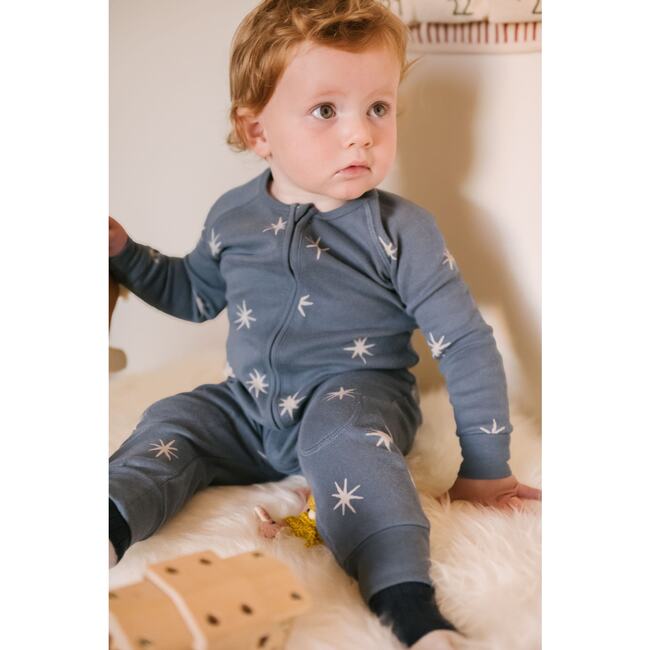 Ribbed Baby Footless Sleeper, Starry Midnight - Pajamas - 4