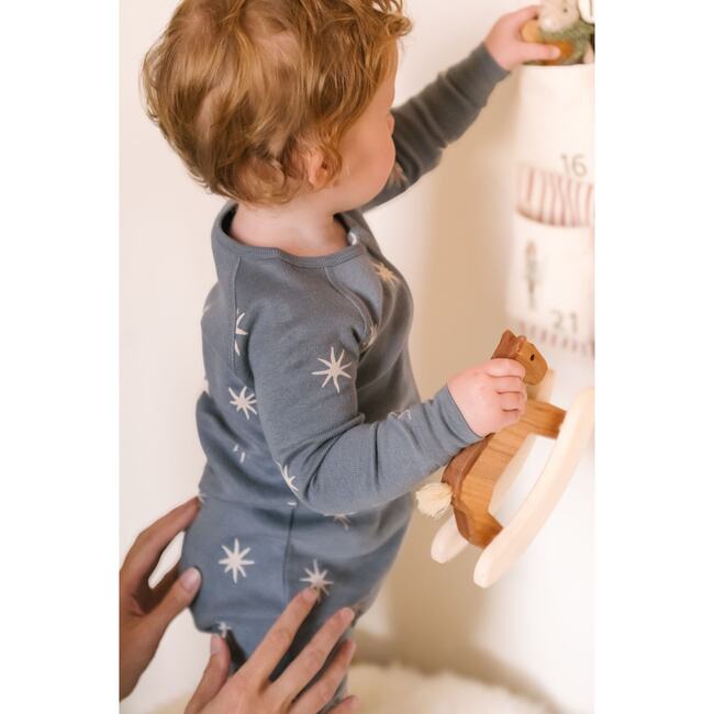 Ribbed Baby Footless Sleeper, Starry Midnight - Pajamas - 5
