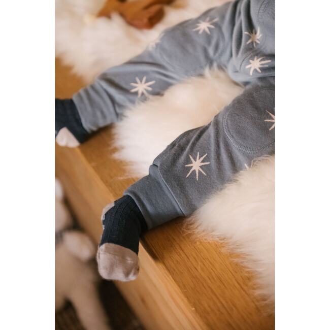 Ribbed Baby Footless Sleeper, Starry Midnight - Pajamas - 7