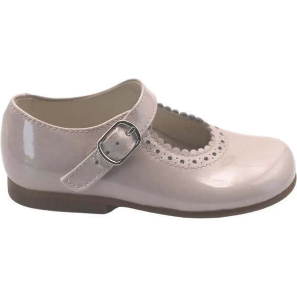 Natalie Mary Jane Shoes, Light Pink Patent Leather