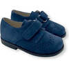 Christian Dress Shoes, Navy Suede - Dress Shoes - 3 - thumbnail