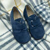 Christian Dress Shoes, Navy Suede - Dress Shoes - 5 - thumbnail