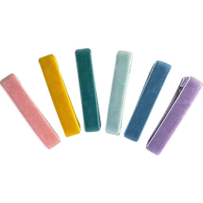 Velvet Bar Clips Bundle Set, Sweet Macarons