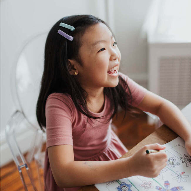 Velvet Bar Clips Bundle Set, Sweet Macarons - Hair Accessories - 4