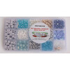 Winter Holiday Silver & Blue DIY Letter Bead Kit - Craft Kits - 2