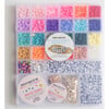 Extra Large Multicolor Heishi Bead Box with Round and Block Letters DIY Jewelry Kit Over 6500 Pieces - Craft Kits - 2 - thumbnail
