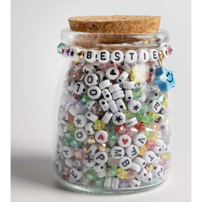 Bestie Bead Kit with Multicolor Crystals Letter Beads and Ceramic Star Charm