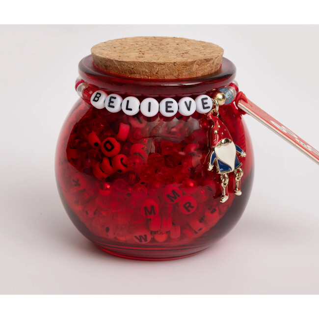Believe Gnome Charm DIY Red Bead Jar - Craft Kits - 4