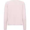 Women Cashmere Long Sleeve Button Down Knit Cardigan, Rose Powder - Cardigans - 2 - thumbnail