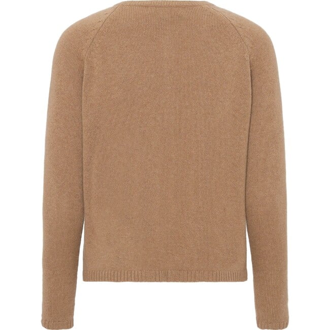 Women Cashmere Long Sleeve Button Down Knit Cardigan, Caramel