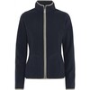 Women Doubleface Contrast Colour Fleece Zipper Jacket, Navy & Mocca - Fleece & Sherpa Jackets - 1 - thumbnail