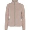 Women Doubleface Contrast Colour Fleece Zipper Jacket, Mahogany Rose & Mocca - Fleece & Sherpa Jackets - 1 - thumbnail