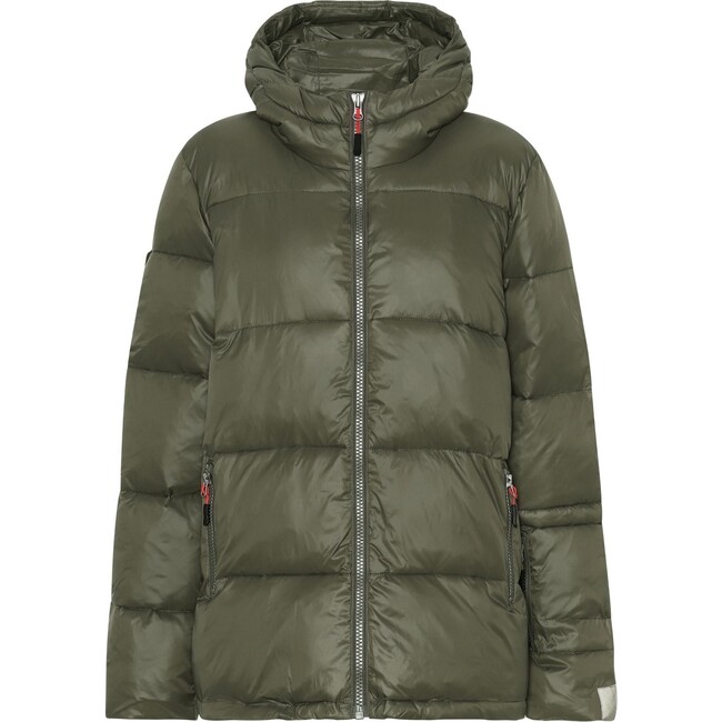 Men's Mountain Zipper Pocket Winter Ski Jacket, Dark Moss