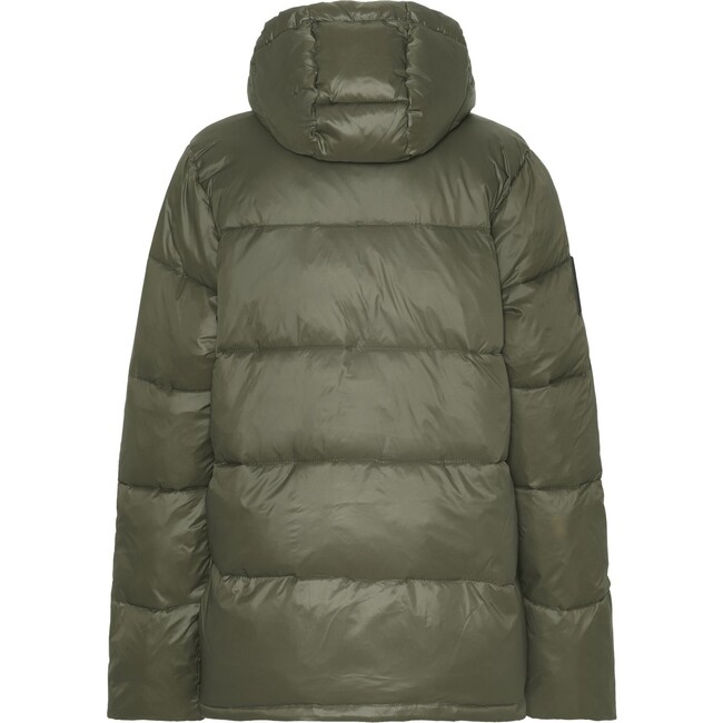 Men's Mountain Zipper Pocket Winter Ski Jacket, Dark Moss