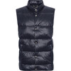 Men's Featherlight Sleeveless Button Down Vest, Navy - Vests - 1 - thumbnail