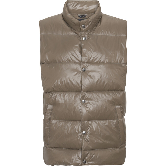 Men's Featherlight Sleeveless Button Down Vest, Caramel