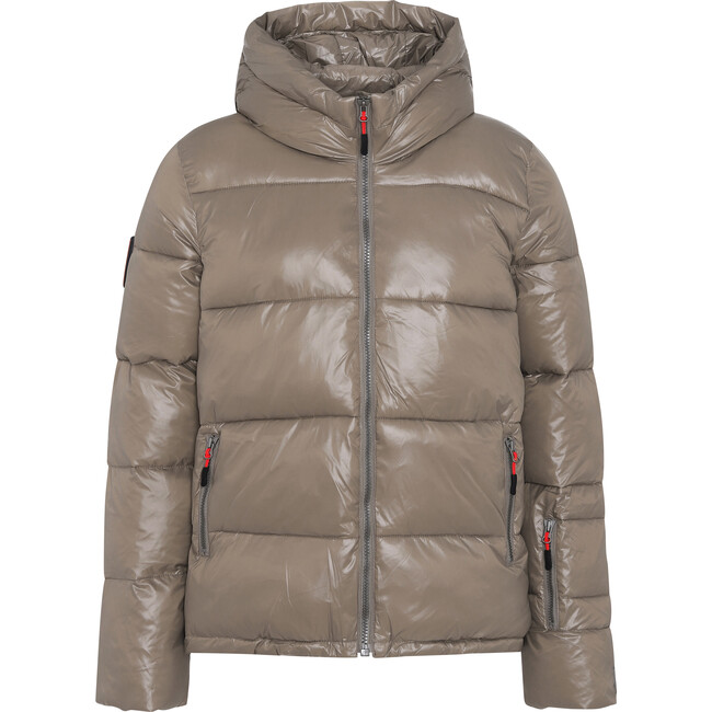 Men's Mountain Zipper Pocket Winter Ski Jacket, Caramel