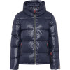 Men's Mountain Zipper Pocket Winter Ski Jacket, Navy - Jackets - 1 - thumbnail