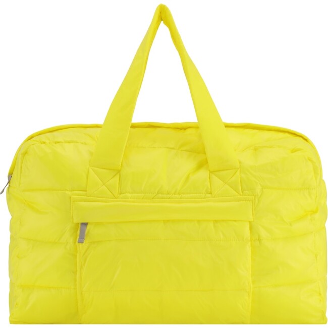 Light Zipper Padded Weekend Bag, Yellow