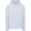 Women Doubleface Contrast Color Fleece Pocket Hoodie, Baby Blue & Kit - Fleece & Sherpa Jackets - 1 - thumbnail