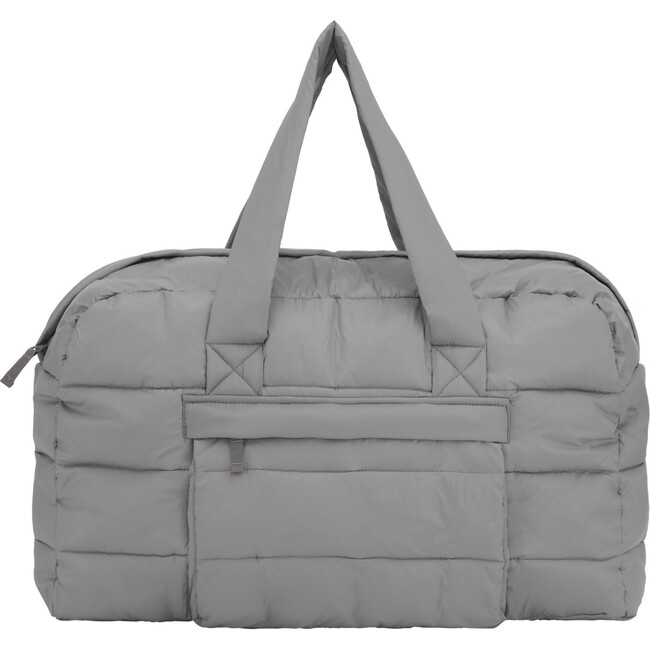Light Zipper Padded Weekend Bag, Grey