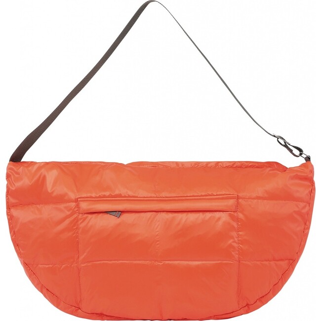 Large Adjustable Shoulder Strap Crossover Zipper Bag, Spicy Orange