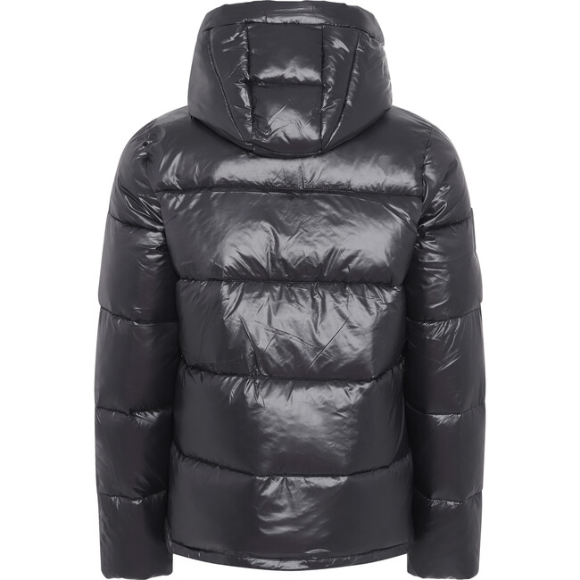 Men's Mountain Zipper Pocket Winter Ski Jacket, Black