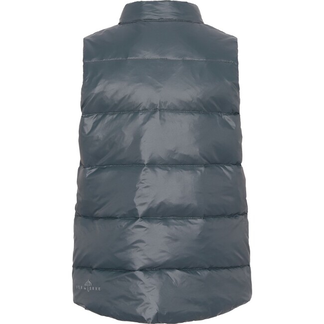 Children Featherlight Sleeveless Button Down Vest, Slate