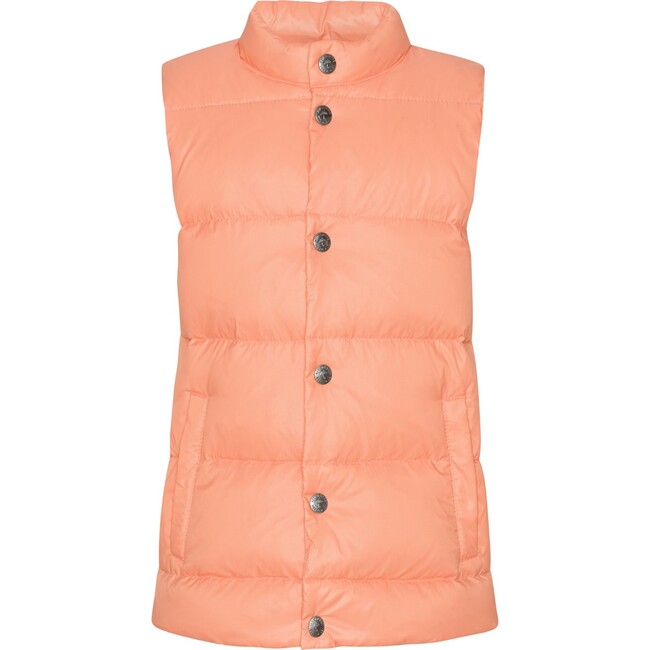 Children Featherlight Sleeveless Button Down Vest, Peach