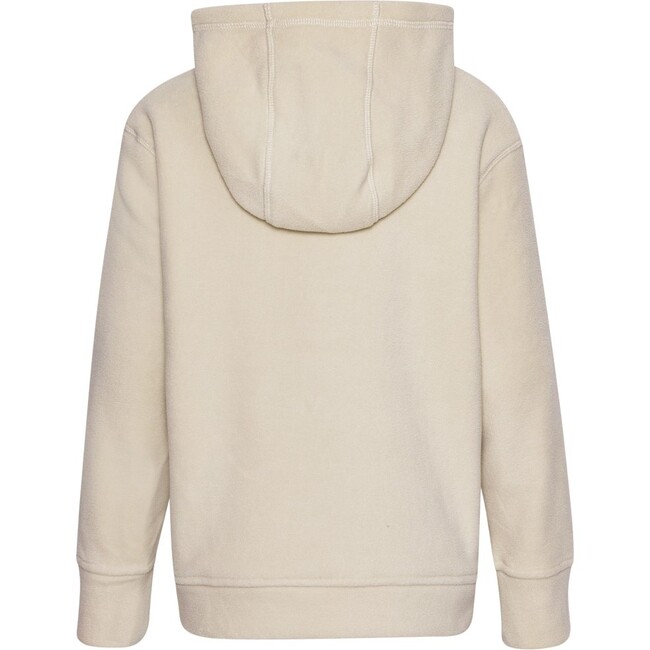 Children Doubleface Contrast Color Fleece Pocket Hoodie, Kit & Vanilla