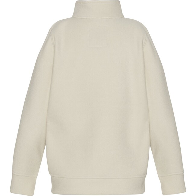 Children Doubleface Contrast Colour Fleece Zipper Jacket, Kit & Vanilla