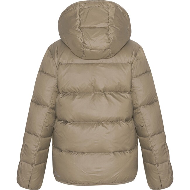Children Featherlight Detachable Hood Pocket Winter Ski Jacket, Caramel & Grey