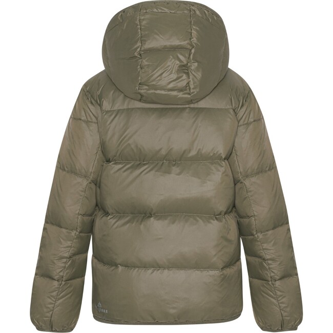 Children Featherlight Detachable Hood Pocket Winter Ski Jacket, Dark Moss