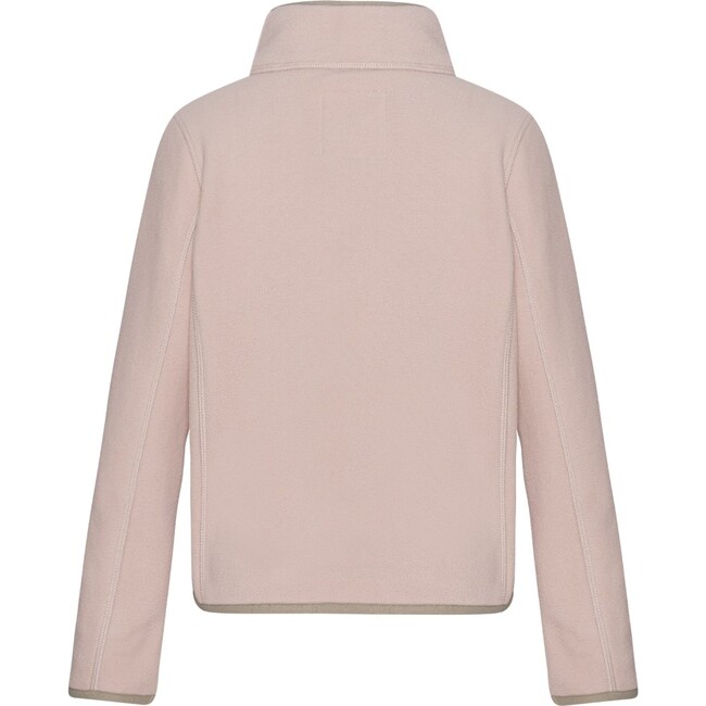 Doubleface Contrast Colour Fleece Zipper Jacket, Mahogany Rose & Mocca