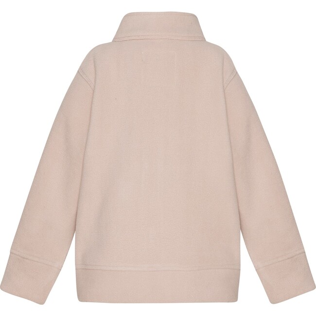 Doubleface Contrast Colour Fleece Zipper Jacket, Mahogany Rose