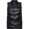 Featherlight Sleeveless Button Down Vest, Black - Vests - 1 - thumbnail
