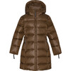 Girls Featherlight Detachable Hood Zipper Long Winter Down Coat, Kangaroo - Parkas - 1 - thumbnail