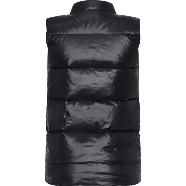 Featherlight Sleeveless Button Down Vest, Black