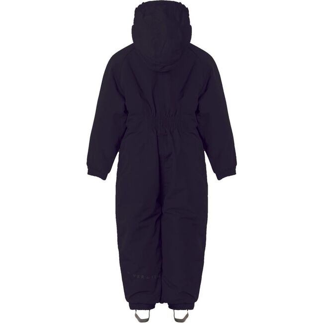 Detachable Hood Elastic Back & Cuff Zipper Wintersuit, Blackberry