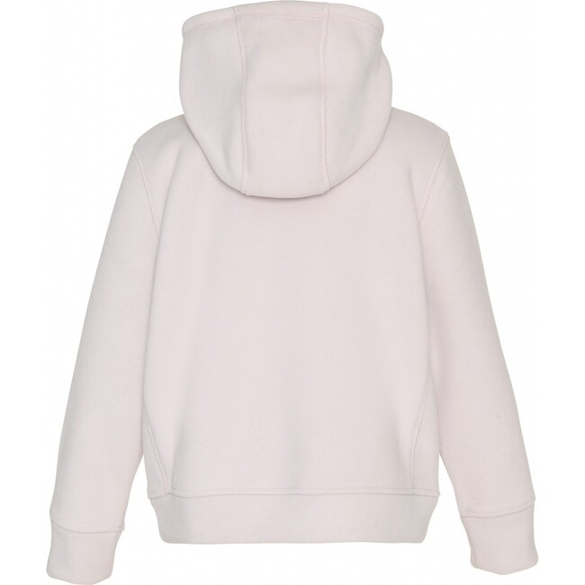Doubleface Contrast Color Fleece Pocket Hoodie, Rose Powder & Mocca