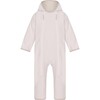Baby Doubleface Contrast Color 2-Zipper Fleece Babysuit, Rose Powder & Kit - Overalls - 1 - thumbnail