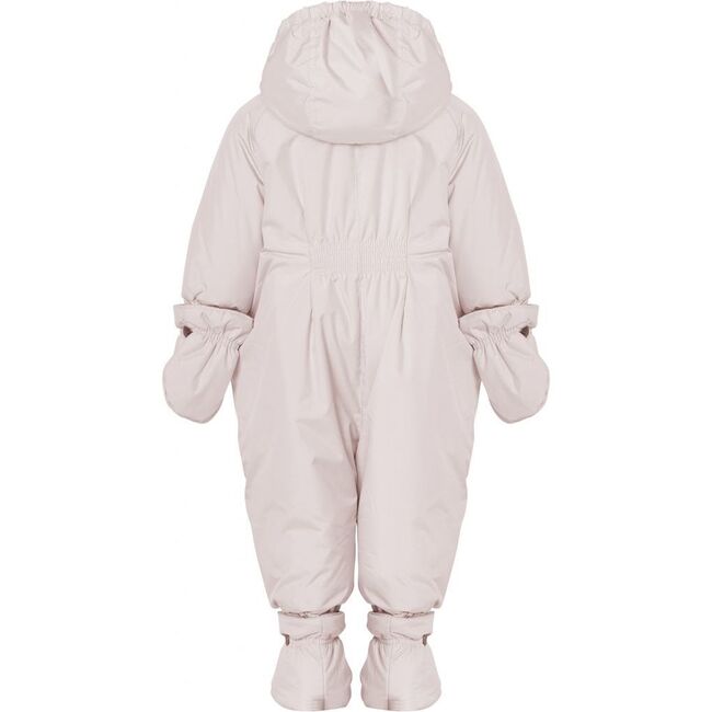 Baby Detachable Hood 2-Zipper Wintersuit, Rose Powder