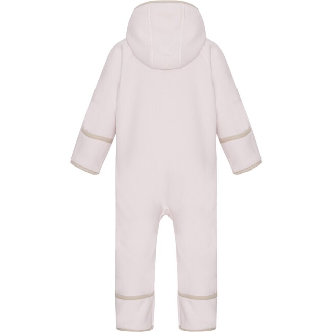 Baby Doubleface Contrast Color 2-Zipper Fleece Babysuit, Rose Powder & Kit